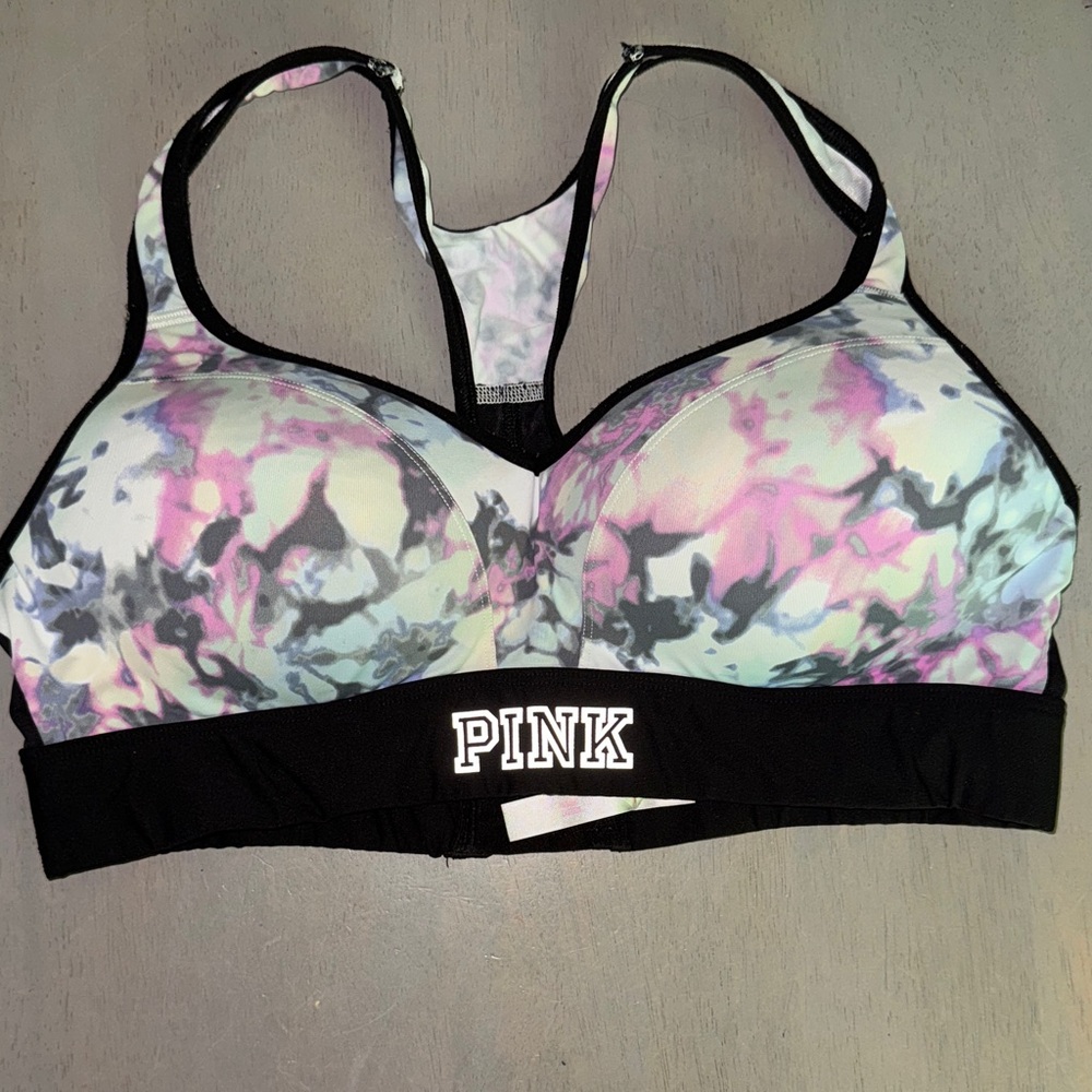 PINK Victoria's Secret Multicolor Tie-Dye Sports Bra